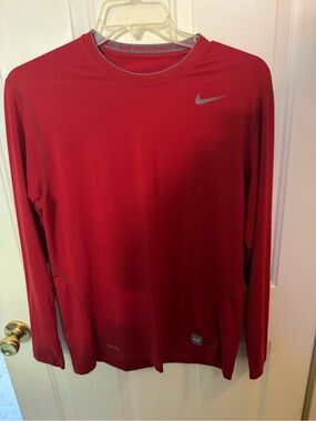 Nike Pro Combat Dri-FIT Long Sleeve Top - Red